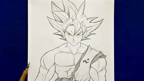 how to draw goku ultra instinct|easy goku drawing.